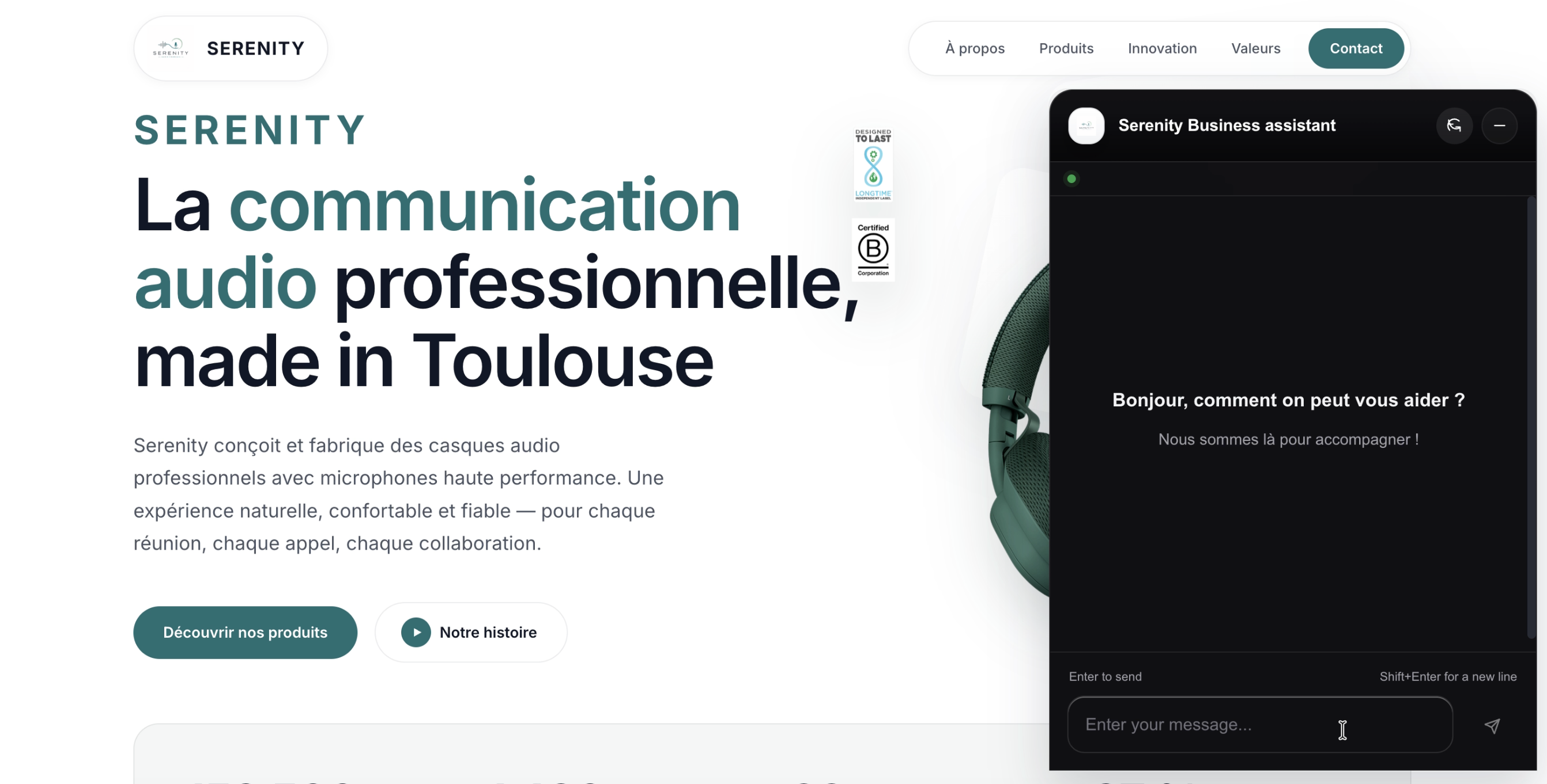 SoulAI assistant running on a customer website